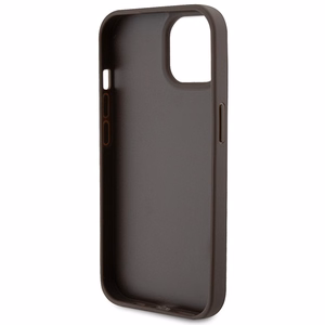 Guess GUHCP15MP4TDSCPW iPhone 15 Plus 6.7" brūns/brūns cietais viedtālruņa apvalks Crossbody 4G Metal Logo