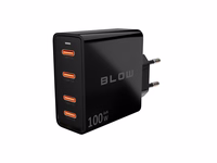 Wall charger USB-Cx4 PD 100W GAN melns