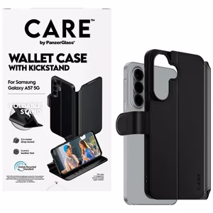 CARE by PanzerGlass Feature Maks Ar statīvu Maciņš priekš Samsung Galaxy A57 - melns