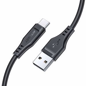 Acefast USB kabelis - USB Type C 1.2m, 3A melns (C3-04 melns)