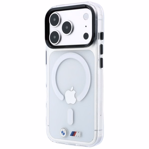 BMW M IML Glossy Metal Logo & Trims MagSafe maciņš modelim iPhone 17 Pro / 18 Pro – caurspīdīgs
