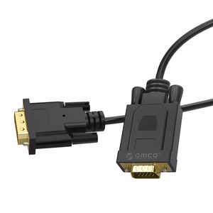 Orico XD-DITV DVI 24+1–VGA, Full HD kabelis, 5 m – melns