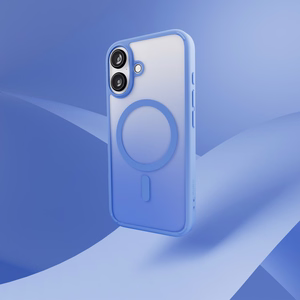 Puro Gradient Magnētiskais Silikona viedtālruņa apvalks iPhone 16 - Zila
