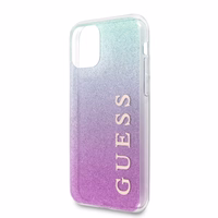 Guess GUHCN65PCUGLPBL iPhone 11 Pro Max - rozā/meln gradient Glitter
