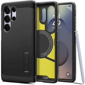 Spigen Tough Armor Magnētiskais viedtālruņa apvalks Samsung Galaxy S25 Ultra - melns