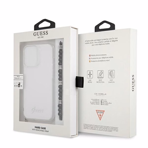 Guess GUHCP13LKPSBK iPhone 13 Pro / 13 6.1" прозрачный жёсткий чехол Black Pearl