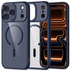 Tech-Protect MagMat MagSafe Чехол для iPhone 17 Pro - прозрачный тёмно-синий