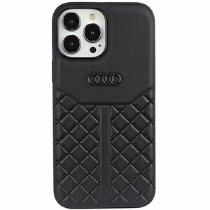 Audi натуральная кожа iPhone 13 Pro / 13 6.1" чёрный/чёрный хардкейс AU-TPUPCIP13P-Q8/D1-BK