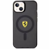 Ferrari FEHMP14SURKK iPhone 14 6.1" melns cietais viedtālruņa apvalks daļēji caurspīdīgs magnētiskais (MagSafe)