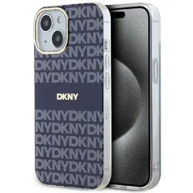 DKNY IML Mono un svītras Magnētiskais viedtālruņa apvalks iPhone 15 / 14 / 13 - zila