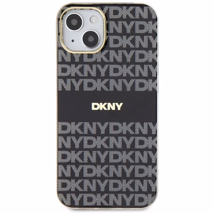 DKNY IML Mono un svītras Magnētiskais viedtālruņa apvalks iPhone 15 / 14 / 13 - melna
