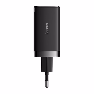 Sienas lādētājs Baseus GaN5 Pro 2xUSB-C + USB, 65W (melns)