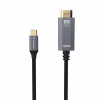Wozinsky WCCH-01 USB-C - HDMI 4K 60Hz kabelis 1.8 m - melns