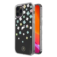Kingxbar Lucky Series apvalks, dekorēts ar oriģināliem Swarovski kristāliem, iPhone 12 mini – caurspīdīgs (Āboliņš)