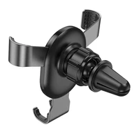 HOCO gravitācijas automašīnas turētājs gaisa ventilācijai CA56 PLUS metāla bruņas melns