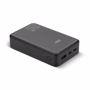 Ārējā baterija 20 000mAh, 1x USB, 2x USB-C, 20W, QC4+, LCD ekrāns, melns