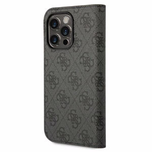 Guess GUBKP14XHG4SHK iPhone 14 Pro Max 6.7 "melna / melna grāmata 4G Vintage Gold Logo