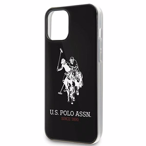 US Polo USHCP12LTPUHRBK Shiny Big Logo vāciņš ierīcei iPhone 12 Pro Max 6.7", melns