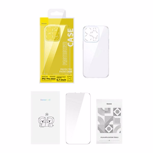 Baseus SuperCeramic прозрачный стеклянный чехол и закалённое стекло набор для iPhone 14 Plus