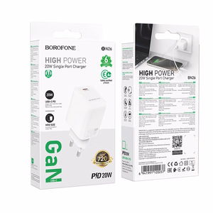 Borofone Сетевое зарядное устройство BN26 Fuente - Type C - PD 20W белый