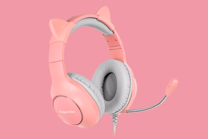 Kruger&Matz Gamer Kids spēļu austiņas bērniem, rozā