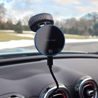 Blavec Car turētājs BHC-02 Qi2.2 25W vacum magnetic with induction lādētājs to windshield (BHC02-QI2PMWIB)melns