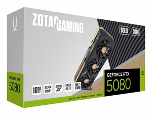 ZOTAC spēļu GeForce RTX 5080 Solid CORE 16GB