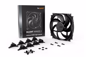 be quiet! SILENT WINGS 4 | 140mm PWM lielas ātruma korpusa ventilators 14 cm melns 1 gab.