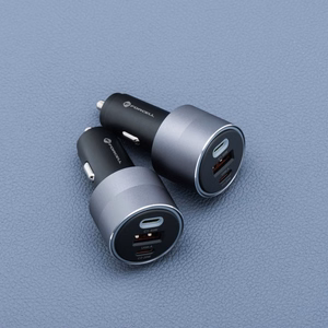 Автомобильное зарядное устройство Forcell F-Energy Alu 2 x USB C + USB A QC4.0 PD SFC2.0 4,5A 65W серое
