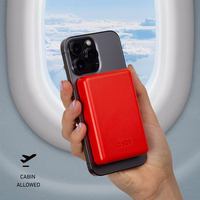 Portatīvais lādētājs SBS TEBB5000MAG1CR 5000 mAh saderīga ar MagSafe - sarkana