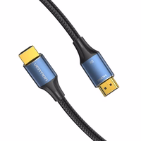 Vention Cotton Braided HDMI-A Male to Male HD Cable 8K 3M zils Aluminum Alloy Type
