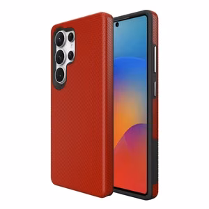 Perfekcionistu trīsstūra korpuss Samsung S918 S23 Ultra 5G sarkans