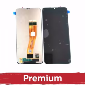 LCD Displejs Saderīgs ar Samsung A037G A03s Melns OEM