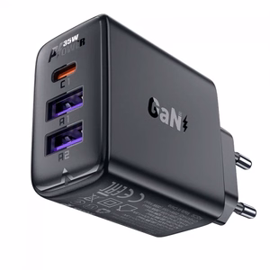 Acefast A57 PD 35W GaN зарядное устройство 2x USB-A + USB-C 3 порта - чёрный