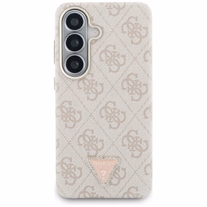 Guess maciņš 4G Triangle Logo MagSafe priekš Samsung Galaxy S26 rozā