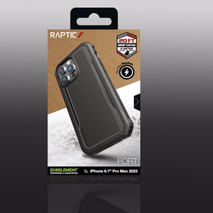 Raptic X-Doria Fort viedtālruņa apvalks iPhone 14 Pro Max ar Magnētisko bruņotu melnu pārklājumu