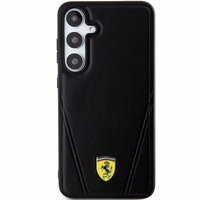 Ferrari Hot Stamp V Lines magnētiskais viedtālruņa apvalks Samsung Galaxy S24+ - melns