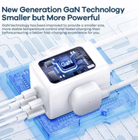 REMAX GAN POWER STRIP 65W RP-U157 2xUSB+2xUSB-C 1.5M balts