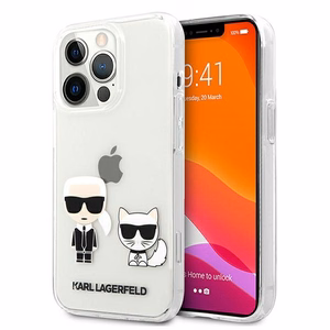 Karl Lagerfeld caurspīdīgs Karl & Choupette Maciņš for iPhone 13 Pro / 13 - caurspīdīgs