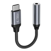 Tech-Protect UltraBoost USB-C / 3.5 mm mini ligzdas adapteris - melns