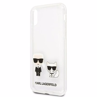 Karl Lagerfeld Karl & Choupette iPhone Xs Max viedtālruņa apvalks - caurspīdīgs