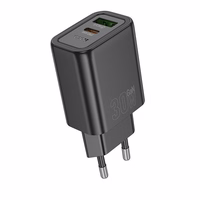 Lādētājs viedtālrunim Hoco USB A + USB C QC3.0 PD 3A 30W N63 melns