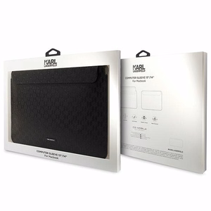 Karl Lagerfeld Saffiano Plaque apvalks 14" portatīvajam datoram - melns