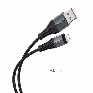 Cable USB A to Lightning Hoco 2.4A 1m X38 black