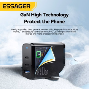 Lādētājs Essager Peak 2 Melns 140W (2xPD / QC3.0)