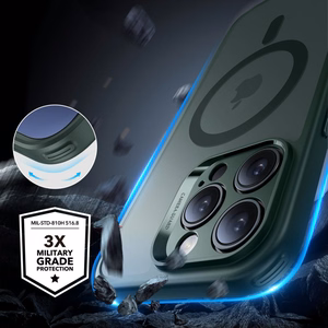 ESR Klasisks Pro komplekts Halolock Magnētiskais iPhone 16 Pro Max viedtālruņa apvalks - zaļš (m)