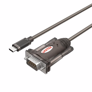 UNITEK Y-1105K seriālais kabelis Melns 1,5 m DB-9