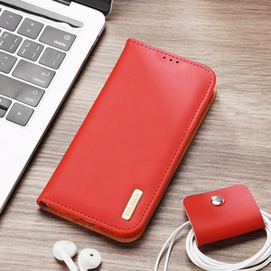 Dux Ducis Hivo ādas atverams vāciņš īstas ādas maks kartēm un dokumentiem iPhone 14 Pro brūna