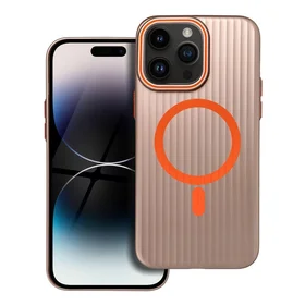 Viedtālruņa apvalks SIMPLY, saderīgs ar MagSafe, paredzēts iPhone 14 Pro Max, titāna smilšu krāsas apvalks