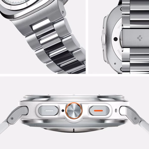 Spigen Modern Fit Band metāla siksniņa Samsung Galaxy Watch Ultra 47 mm, sudraba krāsā